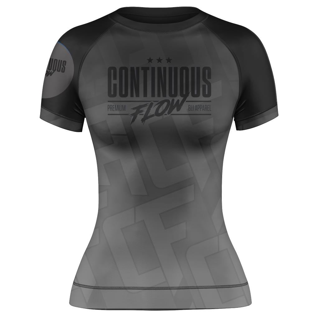 Jelly Bean Short Sleeve Rashguard Black Continuous Flow BJJ