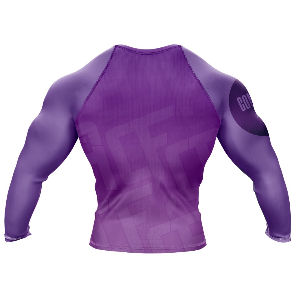 Jelly Bean Long Sleeve Rashguard Purple Continuous Flow BJJ