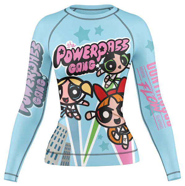 Powerpass Gang Long Sleeve Rashguard Baby Blue