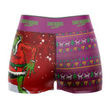 The Clinch Who Choked Christmas High Waisted Waisted Women's Compression Shorts