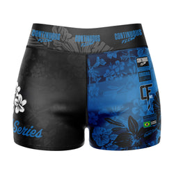 Orchid High Waisted Waisted Women's Training Shorts - Blue