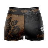 Orchid High Waisted Waisted Women's Training Shorts - Brown