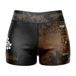 Orchid High Waisted Waisted Women's Training Shorts - Brown