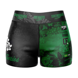 Orchid High Waisted Waisted Women's Training Shorts - Green