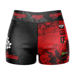 Orchid High Waisted Waisted Women's Training Shorts - Red