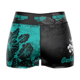 Orchid High Waisted Waisted Women's Training Shorts - Teal