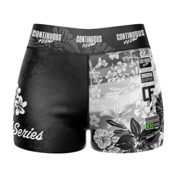 Orchid High Waisted Waisted Women's Training Shorts - White
