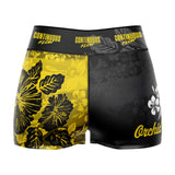 Orchid High Waisted Waisted Women's Training Shorts - Yellow