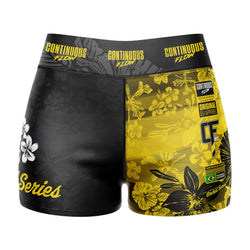 Orchid High Waisted Waisted Women's Training Shorts - Yellow