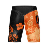 Cherry Blossom MMA Style Board Shorts Orange