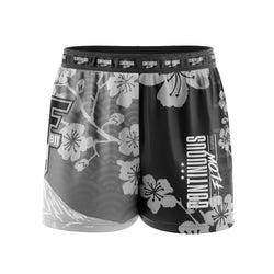 Cherry Blossoms Elastic Waisted Shorts Grey