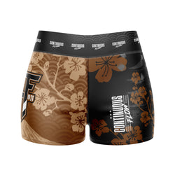 Cherry Blossoms High Waisted Waisted Women's Training Shorts Brown