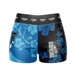 Cherry Blossoms High Waisted Waisted Women's Training Shorts Blue