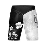Cherry Blossom MMA Style Board Shorts White