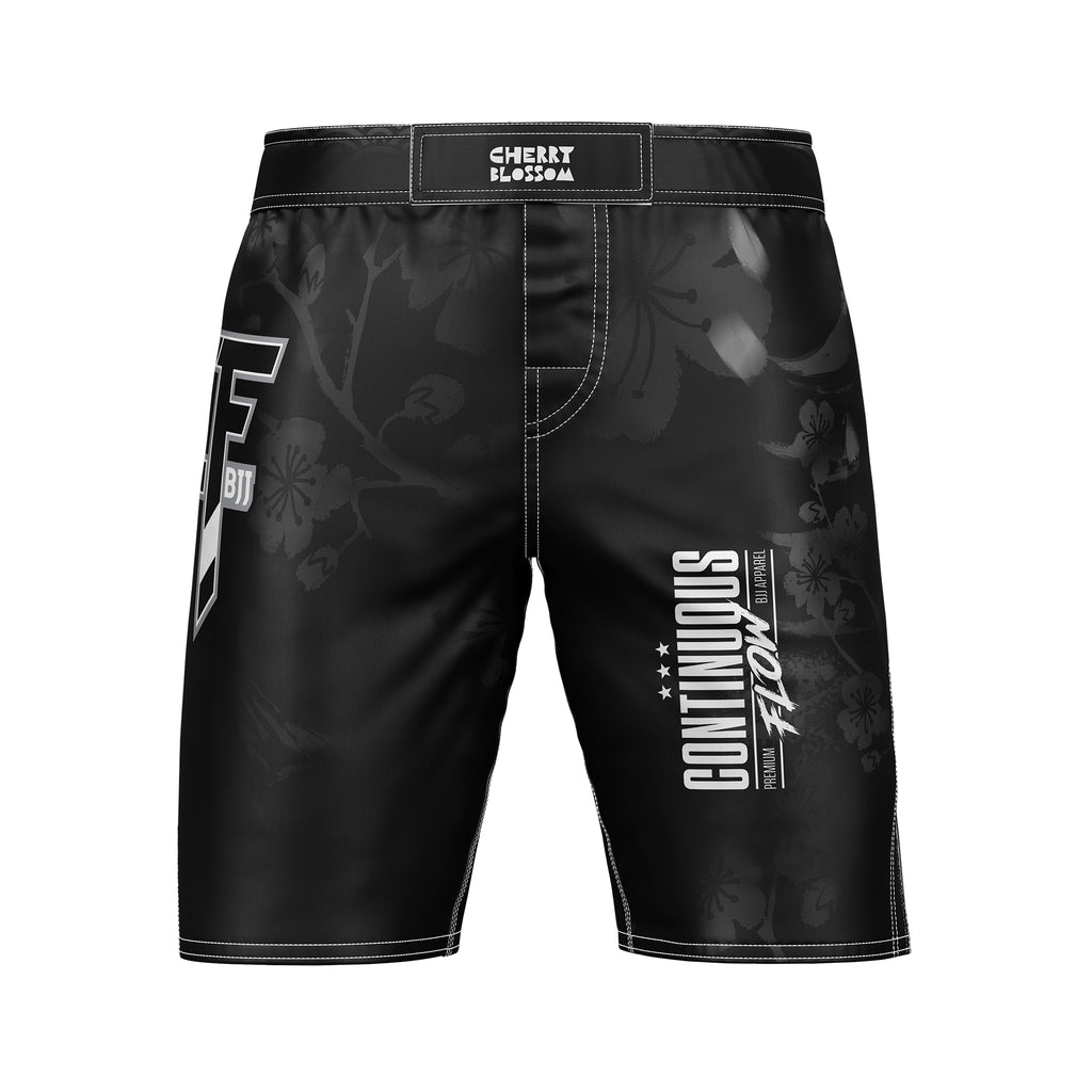 Cherry Blossom MMA Style Board Shorts Black – Continuous Flow BJJ