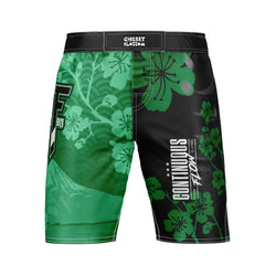 Cherry Blossom MMA Style Board Shorts Green