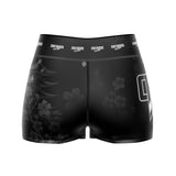 Cherry Blossoms High Waisted Waisted Women's Training Shorts Black