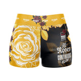 Roses High Waisted Waisted Women's Training Shorts (Yellow)
