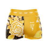 Roses High Waisted Waisted Women's Training Shorts (Yellow)