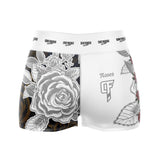 Roses High Waisted Waisted Women's Training Shorts (White)