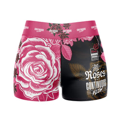 Roses High Waisted Waisted Women's Training Shorts (Pink)