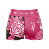 Roses High Waisted Waisted Women's Training Shorts (Pink)