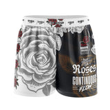 Roses Elastic Waisted Shorts (White)