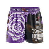 Roses Elastic Waisted Shorts (Purple)