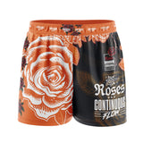 Roses Elastic Waisted Shorts (Orange)