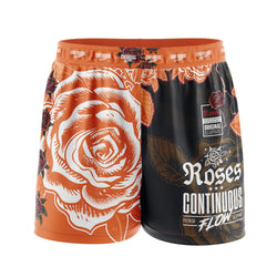 Roses Elastic Waisted Shorts (Orange)