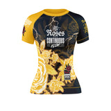 Roses Short Sleeve Rashguard (Yellow)
