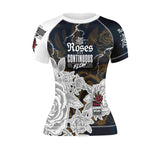 Roses Short Sleeve Rashguard (White)