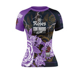 Roses Short Sleeve Rashguard (Purple)
