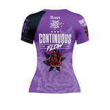 Roses Short Sleeve Rashguard (Purple)