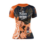 Roses Short Sleeve Rashguard (Orange)