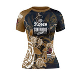Roses Short Sleeve Rashguard (Brown)