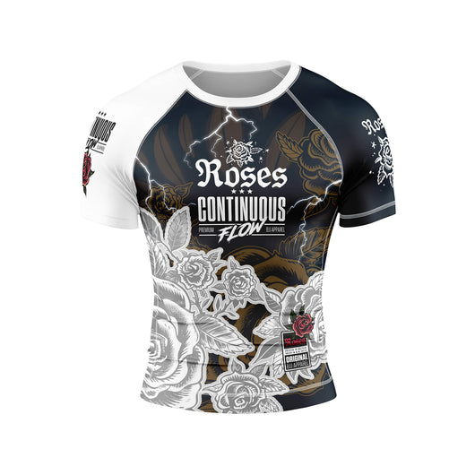 Roses Short Sleeve Rashguard (White)