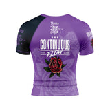 Roses Short Sleeve Rashguard (Purple)