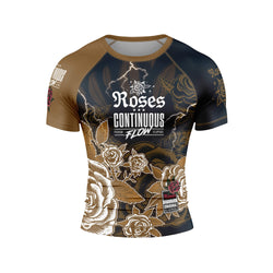 Roses Short Sleeve Rashguard (Brown)