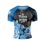 Roses Short Sleeve Rashguard (Blue)