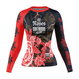 Roses Long Sleeve Rashguard (Red)