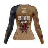 Roses Long Sleeve Rashguard (Brown)