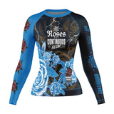 Roses Long Sleeve Rashguard (Blue)