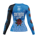 Roses Long Sleeve Rashguard (Blue)