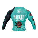 Roses Long Sleeve Rashguard (Teal)