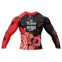Roses Long Sleeve Rashguard (Red)