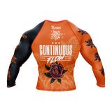 Roses Long Sleeve Rashguard (Orange)