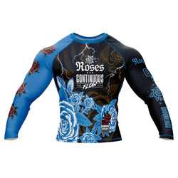 Roses Long Sleeve Rashguard (Blue)