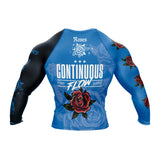 Roses Long Sleeve Rashguard (Blue)