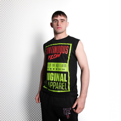 Continuous Flow BJJ Premium Muscle T Black/Red/Green